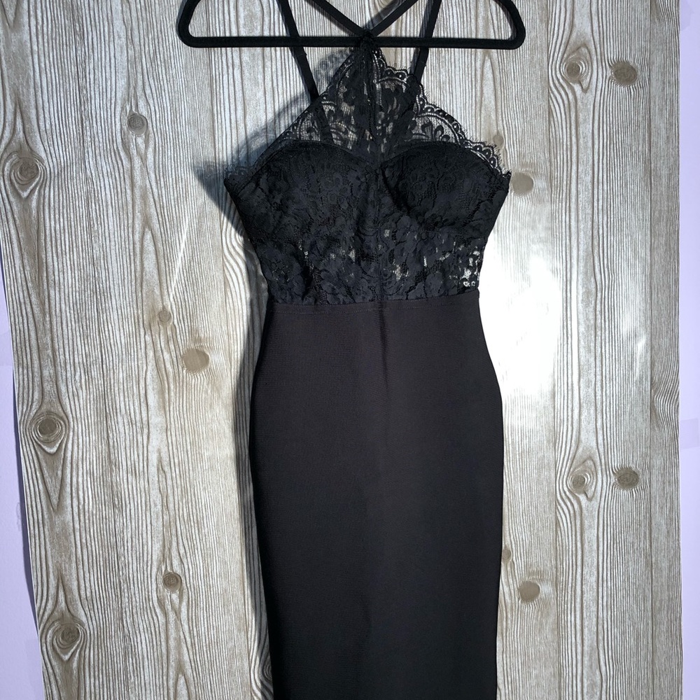 #73 Black Lace Bandage Dress Sz M - Picture 10 of 13